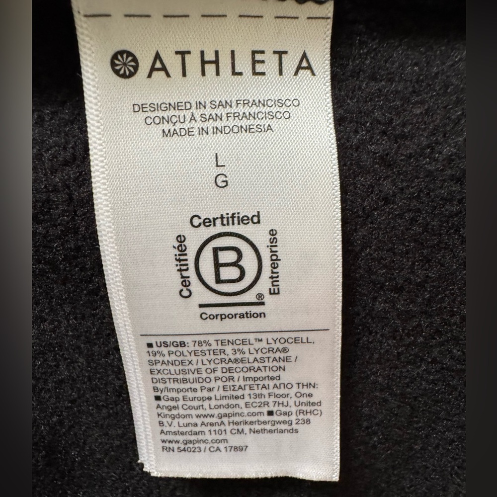Athleta L Coaster Luxe Recover Sweatshirt, Black - Picture 4 of 7